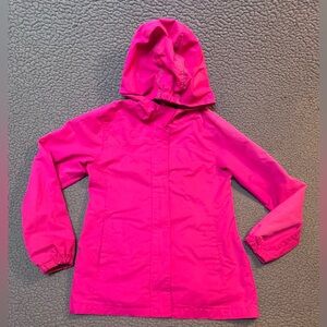 Faded Glory Full Zip Up Rain Jacket Girls Size XL Pink Light Jacket